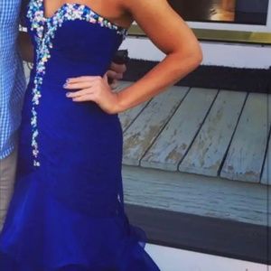 Navy gown mermaid style